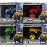 Šroubovací auto s velkými koly na setrvačník