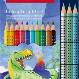 Pastelky Faber-Castell Colour Grip Dinosaurus 10+3