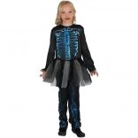 Karnevalové šaty Kostra pro dívky 130-140 cm