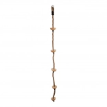 Dětské šplhací lano s dřevěnými nášlapnými body