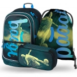 Školní set BAAGL pro fotbalové hráče: batoh, penál a sáček