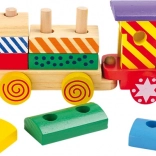 Tahací dřevěný vlak pestrobarevný small foot