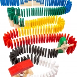 Dřevěná domino rallye SMALL FOOT – kreativní sada 490 dílků