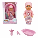 Miminko s růžovou vaničkou 20 cm