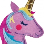 Kreativní sada – fialová peněženka jednorožec z filcu