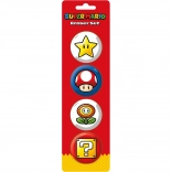 Set gum Super Mario – 4 ks