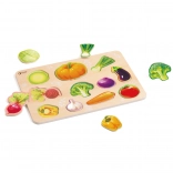 Dřevěné montessori puzzle zelenina CLASSIC WORLD