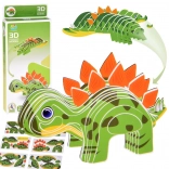 Puzzle 3D kartonový model – dinosaurus stegosaurus DIY