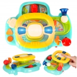 Interaktivní dětský volant s hudbou a zvuky, modrý
