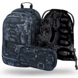 Školní set BAAGL Core Technic: batoh, penál, sáček