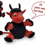 Mluvící plyšový čert Hubert 23 cm