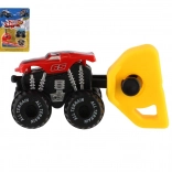 Mini vystřelovací autíčko monster truck, plast, 4 cm, 3 barvy