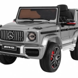 Dětské elektrické autíčko mercedes-amg g63 se stříbrným lakem, dálkovým ovládáním a mp3