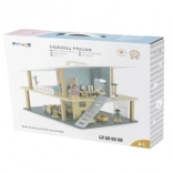 Dřevěný prázdninový domeček pro panenky s terasou