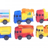 Auto set 6 autíček se zpětným natažením 6 cm