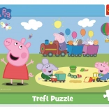Puzzle 15 dílků Vláček Peppa Pig