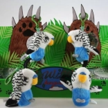 Plyšová andulka bílá – klíčenka