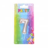 Párty svíčka číslo 7 – zlatá