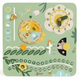 Dřevěný vzdělávací kalendář v angličtině