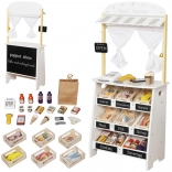 Dřevěný dětský obchod a divadélko 2v1