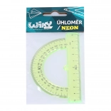 Malý průhledný úhloměr neon