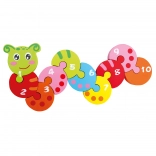 Dřevěná skládačka s čísly Žížala