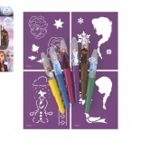 Foukací fixy s šablonami Ledové království