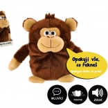 Plyšová opička Tonička opakující věty 18 cm se zvukem