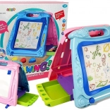 Oboustranná dětská kreslicí tabule s magnetem a fixy