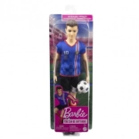 Barbie Ken fotbalista v modrém dresu