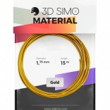 filament real gold 1,75 mm pro 3d pera a tisk – zlatý, 15 m