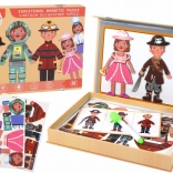 Magnetické puzzle s motivy kreslených postav