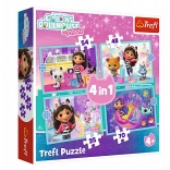 Puzzle 4v1 Gabby’s Dollhouse – dobrodružství