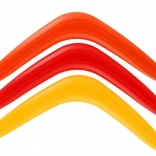 Plastový bumerang 28 cm – 3 barvy