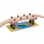 dřevěný safari most s krokodýlem Bigjigs Rail