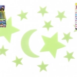 Svítící hvězdy a měsíc na zeď – dekorace do dětského pokoje