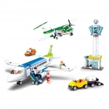 Sluban letiště s dvěma letadly stavebnice