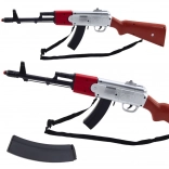 Hračka puška se zvukem a popruhem 65 cm