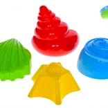 Sada formiček na písek – mušličky 7–9 cm, 4 ks