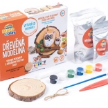 MODELO dřevěná modelína – sovy, samoschnoucí hmota pro tvoření