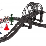 Dětská vlaková stanice s mostem a tunelem, 76 dílů