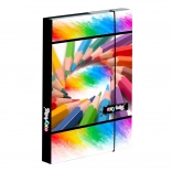 Box na sešity A5 Pastelky s gumičkou