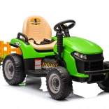 Elektrický dětský traktor s přívěsem – zelený