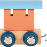 Oranžový dřevěný vagon Small Foot Polar Train