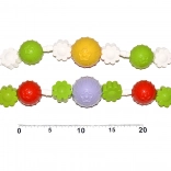 Řetěz na kočárek kytičky a koule